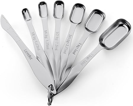 Heavy Duty Stainless Steel Metal Measuring Spoons Set
